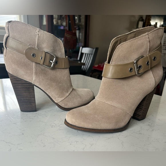 Jessica Simpson Keri Suede Ankle Boots with Buckle - Picture 2 of 16